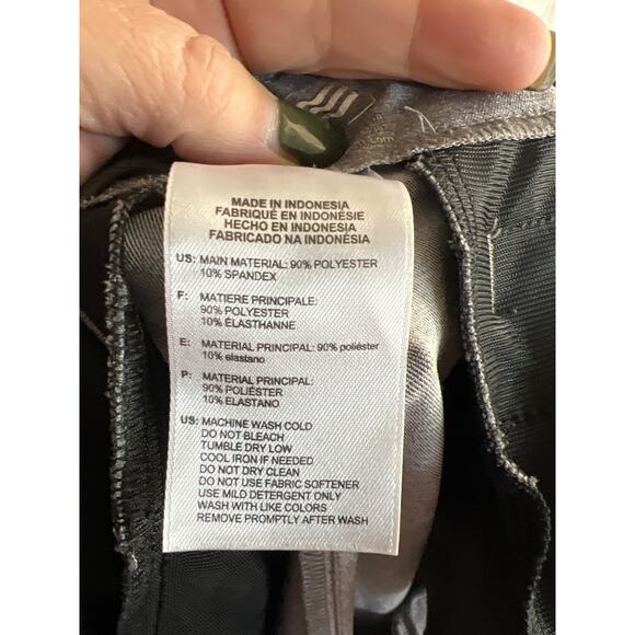 Adidas size small gray pull on pants cropped elastic waist - Picture 4 of 4